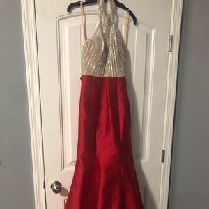 Red gown